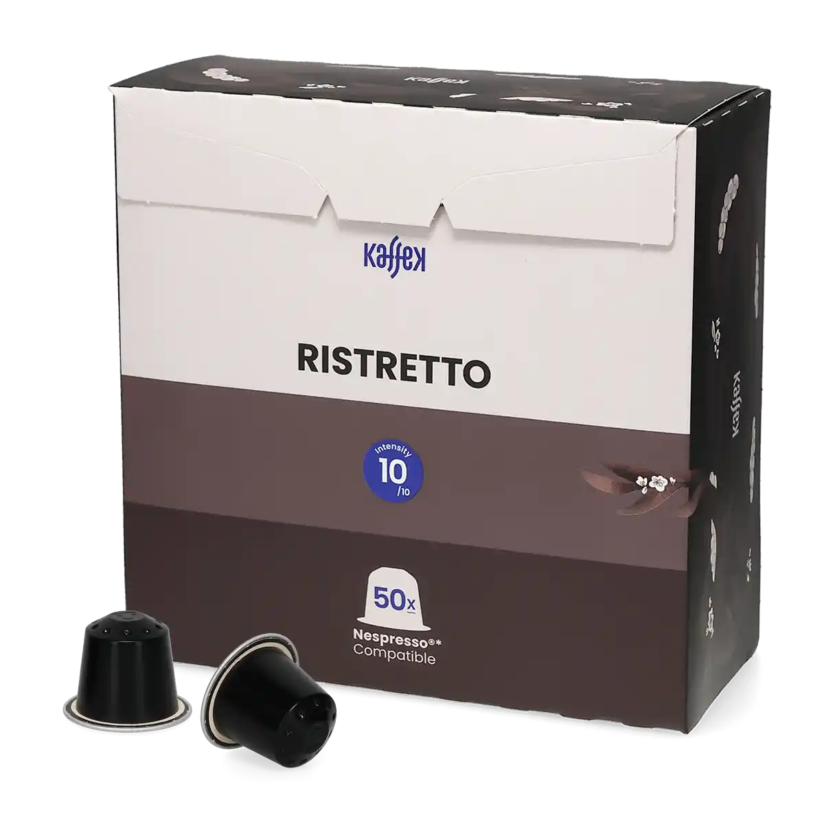 Kaffek Ristretto - 50 capsules de café compatibles Nespresso, intensité 10/10 (12)