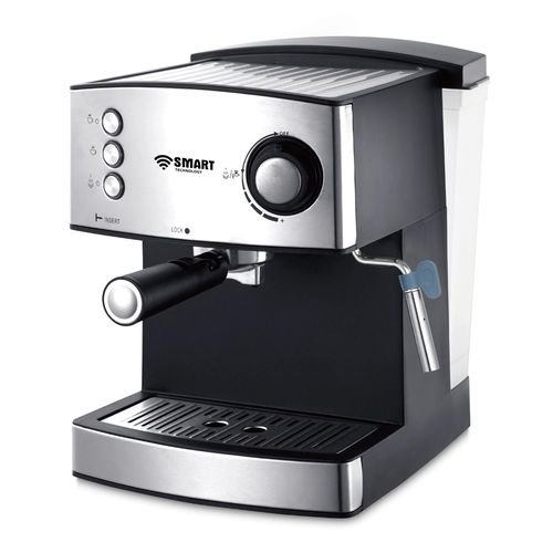 SMART TECHNOLOGY Machine à Café Expresso STPE - 8520W - 15 Bars - 1,6 L - 850 W - Buse Vapeur - Noir/Inox - Garantie 3 Mois